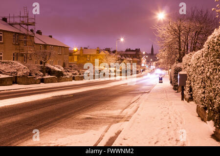 Rue d'édimbourg couverts de neige. Photos par Pako Mera Banque D'Images