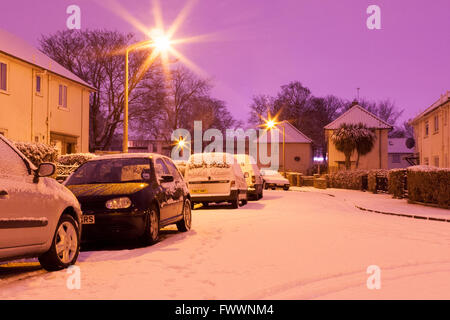 Rue d'édimbourg couverts de neige. Photos par Pako Mera Banque D'Images