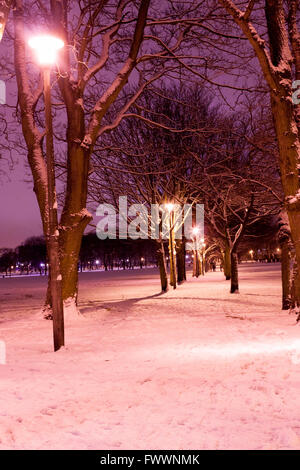 Edimbourg Meadows park couvert de neige. Photos par Pako Mera Banque D'Images