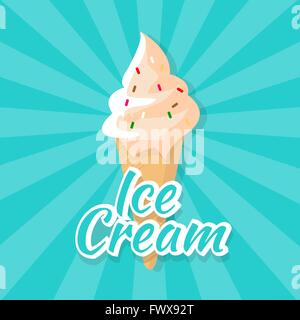 Ice cream cone vector background design illustration télévision Illustration de Vecteur