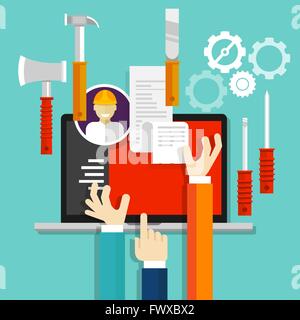 Services d'entretien de l'industrie technique icône outils Illustration de Vecteur