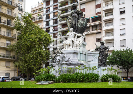 Un monument à Carlos Pelligrini à Buenos Aires, Argentine, Amérique du Sud. Banque D'Images