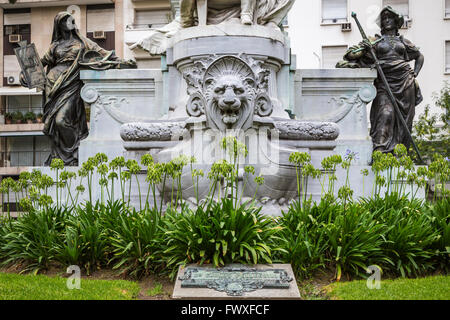 Un monument à Carlos Pelligrini à Buenos Aires, Argentine, Amérique du Sud. Banque D'Images