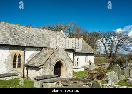 Le livre blanc de l'église à Marcross placardée dans la vallée de Glamorgan. Banque D'Images