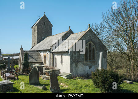 Le livre blanc de l'église à Marcross placardée dans la vallée de Glamorgan. Banque D'Images