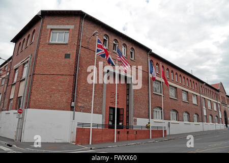 Musée de la Reddition (Musée de la reddition) où le général Jodl remis à Gen Eisenhower le 7 mai 1945, Reims, France. Banque D'Images