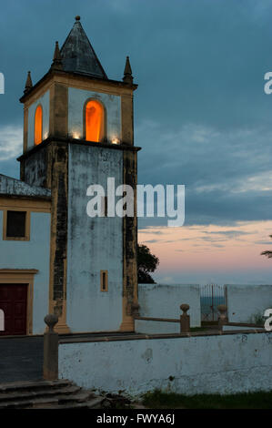 Clocher de Sé de Olinda (cathédrale d'Olinda) au crépuscule, Olinda, Pernambuco, Brésil Banque D'Images