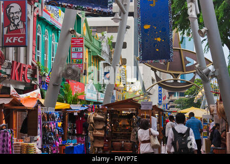 Maisons colorées au Marché Central, Kuala Lumpur, Malaisie Banque D'Images
