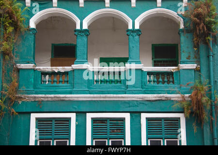 Maisons colorées au Marché Central, Kuala Lumpur, Malaisie Banque D'Images