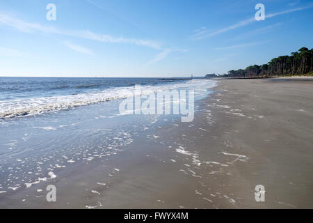 Plage de la chasse Island State Park, South Carolina, USA Banque D'Images