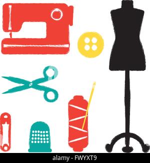 Jeu de couture Illustration de Vecteur