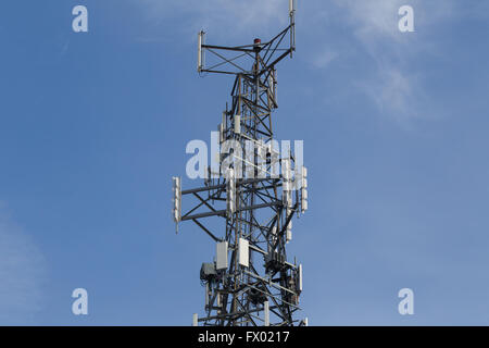 Tour de téléphonie cellulaire à Kingston (Ontario), le jeudi 7 janvier 2016. Banque D'Images