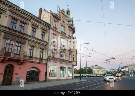 Maisons de vacances à Prazska street dans la ville de Pilsen, République Tchèque Banque D'Images