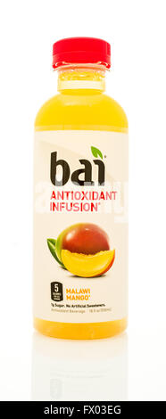 Winneconne, WI - 14 Jan 2016 : Bouteille de perfusion antioxydant Bai au Malawi mango saveur. Banque D'Images