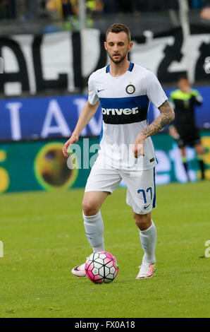 Marcelo Brozovic au cours de la Serie A italienne, match de foot entre Frosinone et entre au stade Matusa à Frosinone, Italie, 09 avril 2016 Banque D'Images