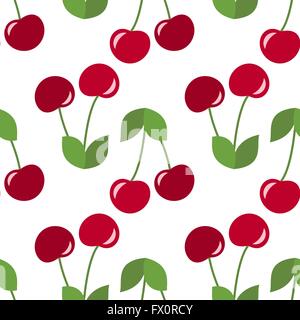 Une cerise rouge Illustration de Vecteur