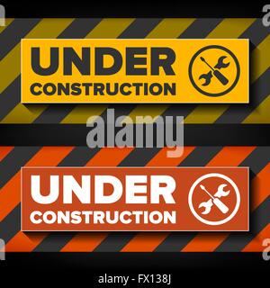 En construction sign Illustration de Vecteur