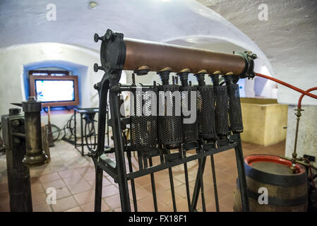 Ancienne unité d'embouteillage en musée de la brasserie à Plzen (Pilsen) ville, République Tchèque Banque D'Images