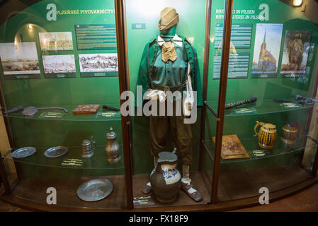 La pièce de musée de la brasserie à Plzen (Pilsen) ville, République Tchèque Banque D'Images