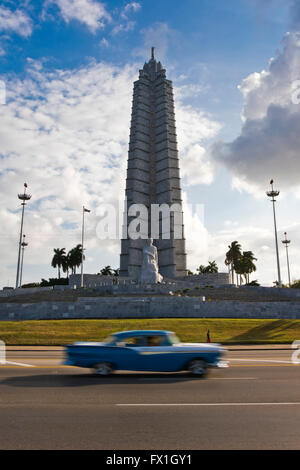 Vue verticale du mémorial José Marti à La Havane, Cuba. Banque D'Images