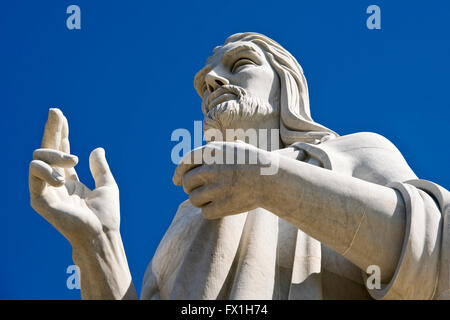 L'horizontale vue rapprochée de la statue du Christ de La Havane, Cuba. Banque D'Images