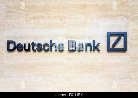 Signe de la Deutsche Bank, Londres, UK Banque D'Images