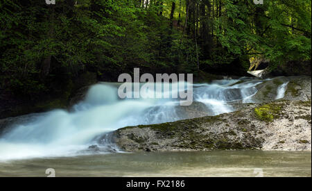 Geotope Eistobel gorge, dans l'Allgäu, Allemagne Banque D'Images