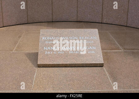 Tombe de la présidence de Ronald Reagan et de la Première Dame Nancy Reagan Banque D'Images