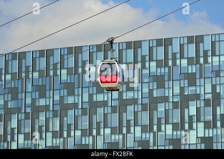 Emirates Air Line, téléphérique, Greenwich, London, Royaume-Uni Banque D'Images