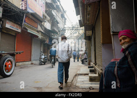 Rue animée de Chandni Chowk, Old Delhi Banque D'Images