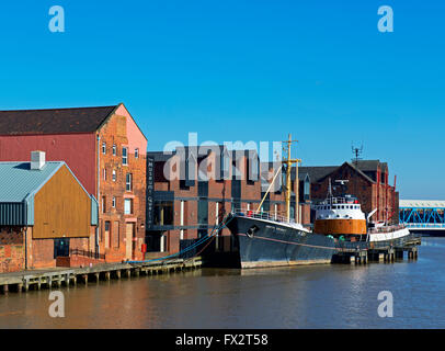 Chalutier, l'Arctique Corsair, amarré sur la rivière Hull, Hull, East Riding of Yorkshire, Angleterre, Humberside Banque D'Images