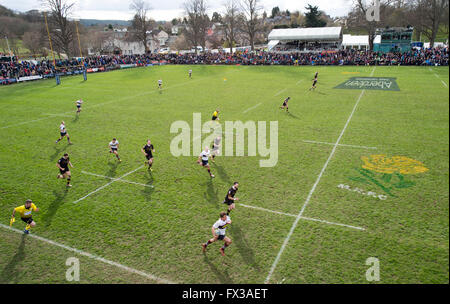 09/04/2016, le Melrose 7-a-side football, rugby, tournoi, le Greenyards, Melrose, l'Écosse. Banque D'Images