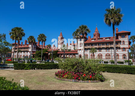 Saint Augustine, Floride, USA. Flagler College, Ponce de Leon Hotel, construit en 1888. Banque D'Images