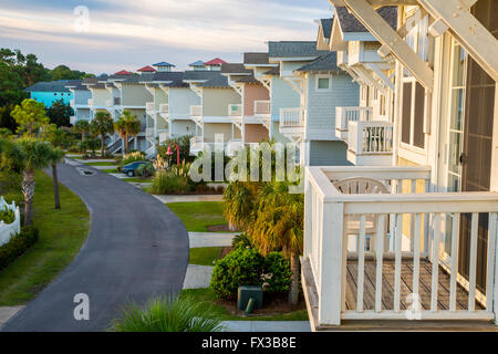Fripp Island, Caroline du Sud, USA. Maisons de vacances. Banque D'Images