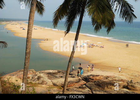 Azhimala plage à chowara près de Kovalam, Kerala, Inde Banque D'Images