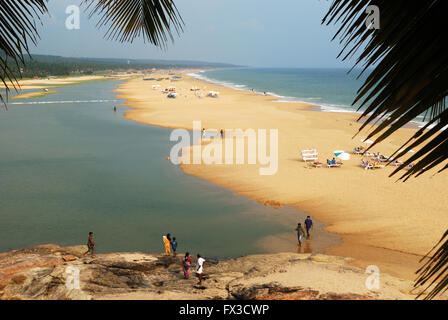 Azhimala plage à chowara près de Kovalam, Kerala Inde Banque D'Images