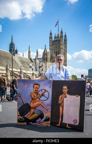 Artiste Kaya Mar à 'Aucun' austérité plus de protestation, Londres, le 21 juin 2014 Banque D'Images