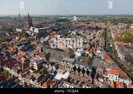 Vue de Delft de la tour de la nouvelle église Banque D'Images