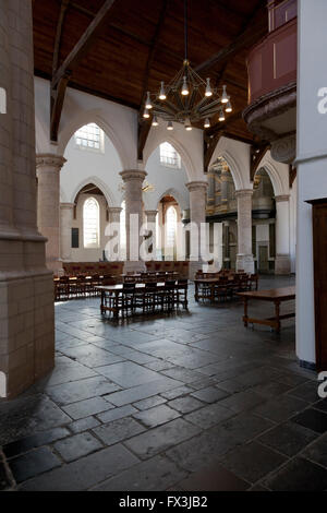 L'intérieur de la vieille église de Delft, Pays-Bas Banque D'Images