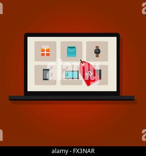 Discount vente en ligne commerce marketing internet Illustration de Vecteur