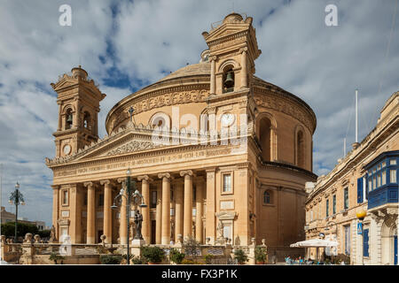 Église de l'Assomption de Notre-Dame à Mosta, Malte. Banque D'Images