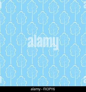 Arbres d'hiver, fond transparent Illustration de Vecteur