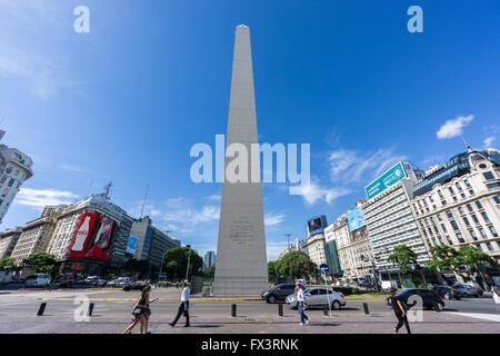 Monument obélisque de Buenos Aires Banque D'Images