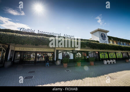 Galilei Aéroport International, Pise, Toscane, Italie Banque D'Images