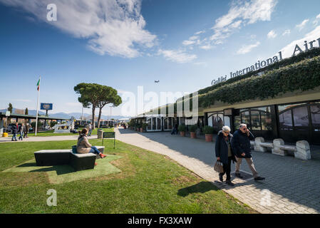 Galilei Aéroport International, Pise, Toscane, Italie Banque D'Images