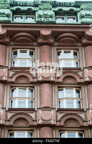 Le Palace Archa dans rondocubist style, Prague, Na Porici, République Tchèque, Europe Banque D'Images