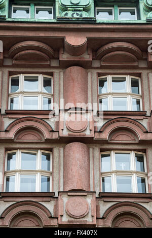 Le Palace Archa dans rondocubist style, Prague, Na Porici, République Tchèque, Europe Banque D'Images