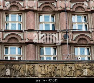 Le Palace Archa dans rondocubist style, Prague, Na Porici, République Tchèque, Europe Banque D'Images