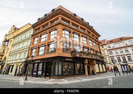 Maison à la Vierge Noire, Vieille Ville, Prague, République Tchèque Banque D'Images