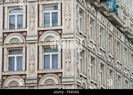 La construction Rondocubist Palac Adria, Nove mesto, Prague, République Tchèque, Europe Banque D'Images